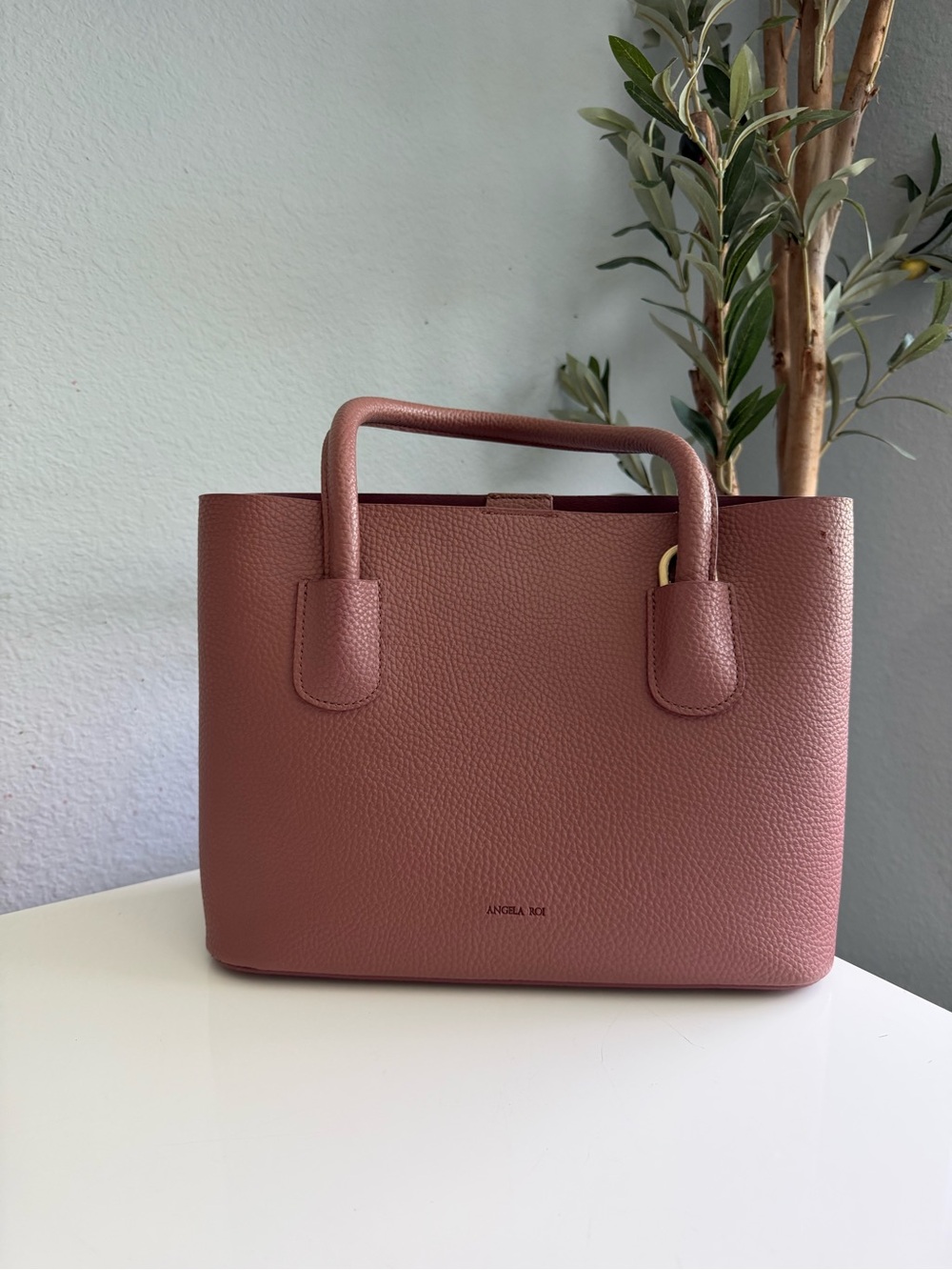 Angela Roi Cher Mini Dusty Pink (Mauve) Top-Handle Tote Bag